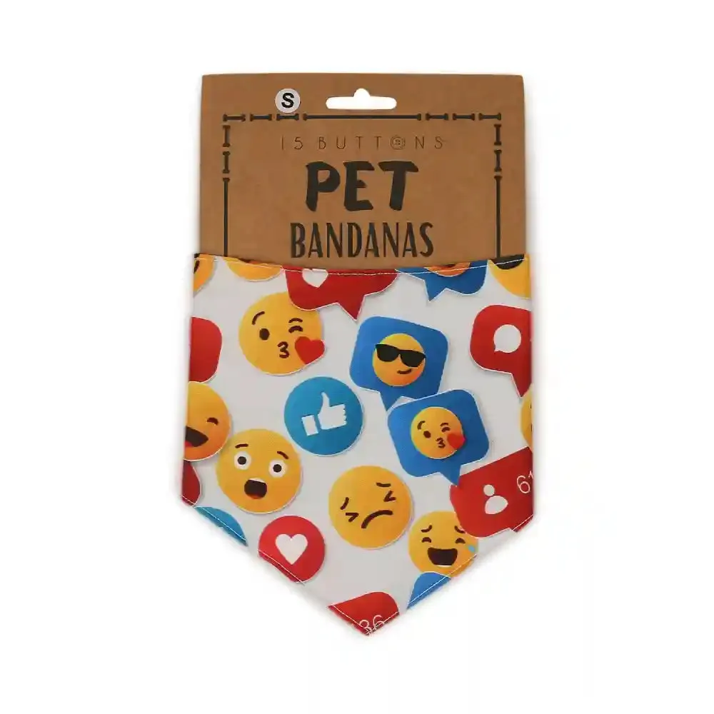 15buttons Emoji Bandana for Dogs