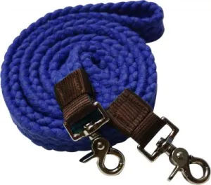 7.5 ft long  cotton roping reins with scissor snap ends.