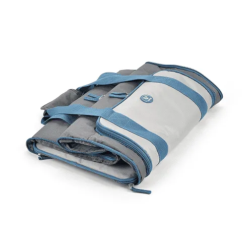 Barkbutler x Fofos Expandable Foldable Carrier for Dogs and Cats (Grey/Blue)