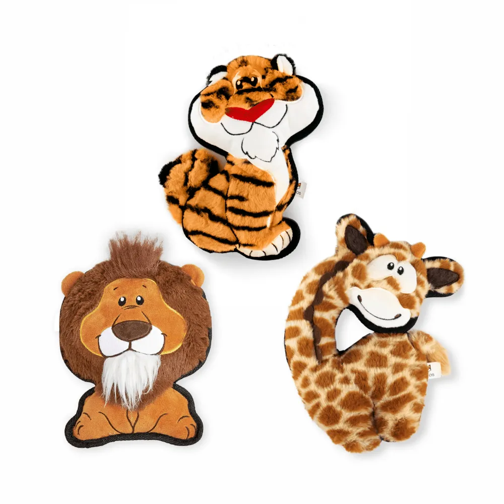 Barkbutler x Fofos Safari Line Lion Plush Toy for Dogs (Brown)