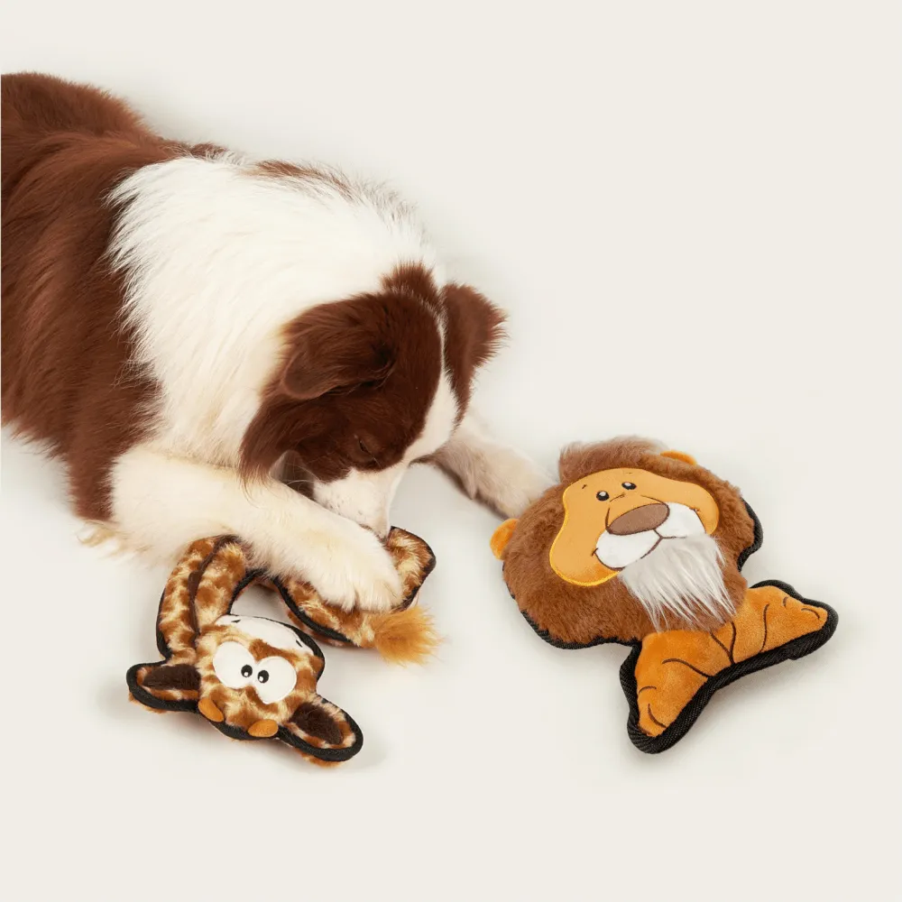 Barkbutler x Fofos Safari Line Lion Plush Toy for Dogs (Brown)