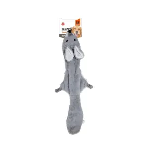 Barkbutler x Fofos Skinneez Rabbit Interactive Squeaky Toy for Dogs (Grey)