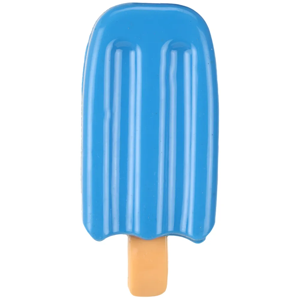 Basil Ice Cream Shaped Cool Lick Silicon Chew Toy for Dogs (Blue)