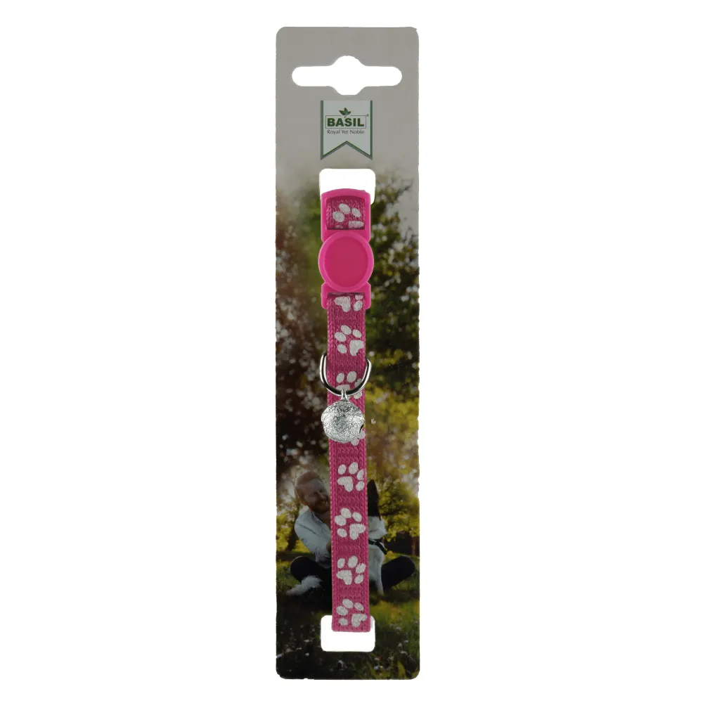 Basil Printed Collar for Cats & Puppies (Pink)