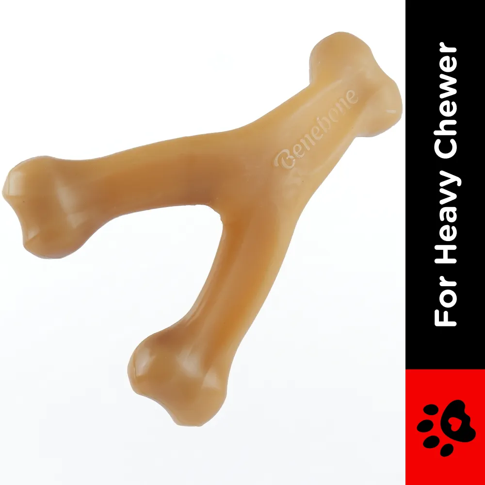 Benebone Chicken Flavored Wishbone Chew Toy for Dogs | For Aggressive Chewers