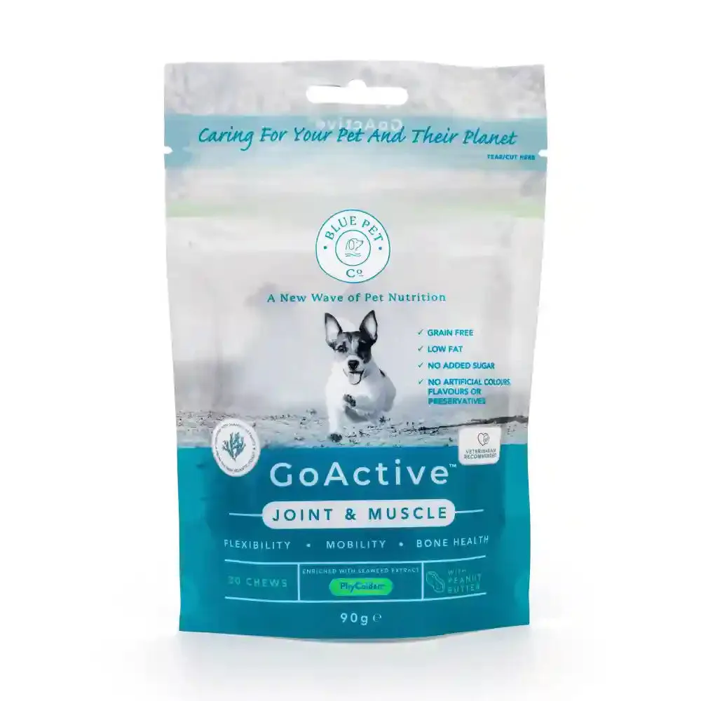 Blue Pet Co Go Active Peanut Butter Flavor Joint & Muscle Chews for Dogs