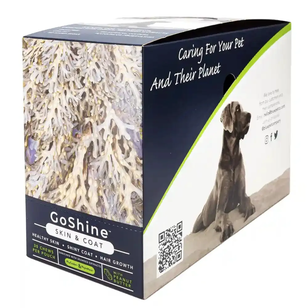 Blue Pet Co Go Shine Peanut Butter Flavor Skin & Coat Chewable Supplement for Dogs