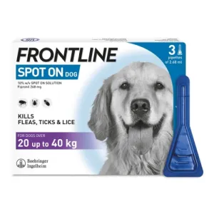 Boehringer Ingelheim Frontline Plus Tick & Flea Spot On for Large Dogs (20kg to 40kg)