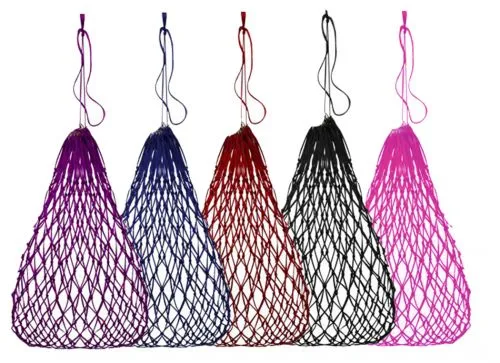 Braided cotton slow feed hay net.