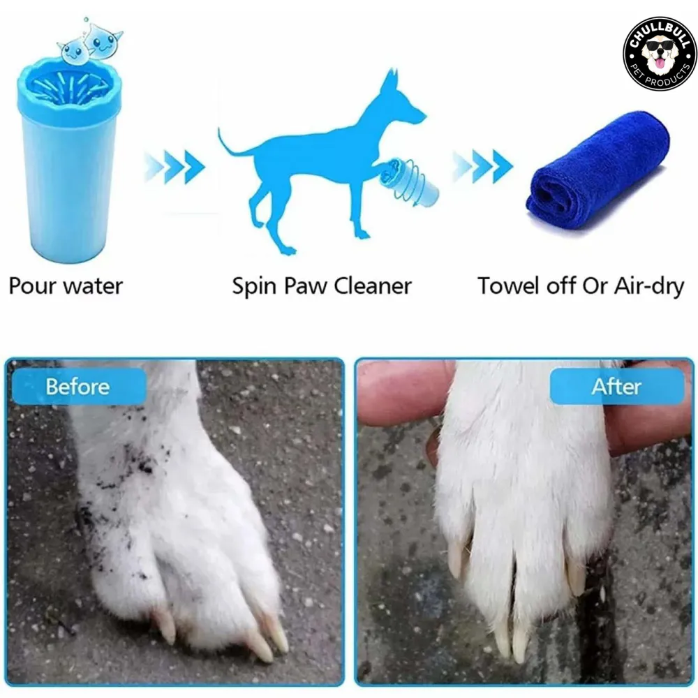 Chullbull Paw Cleaner for Dogs and Cats (Blue)