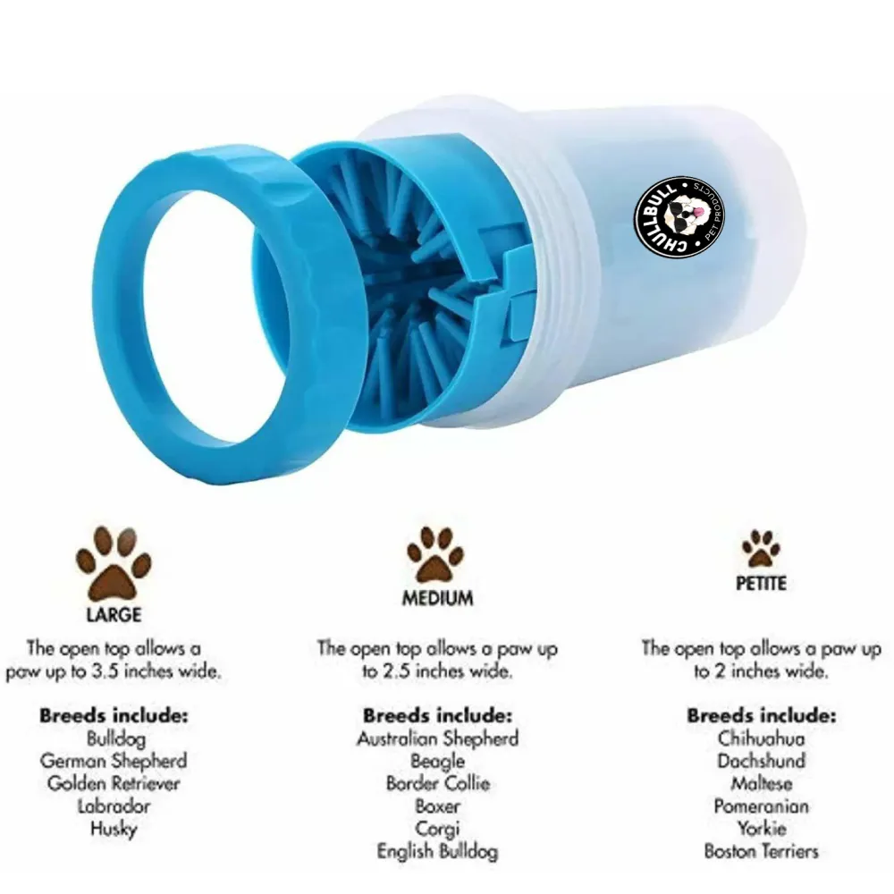 Chullbull Paw Cleaner for Dogs and Cats (Blue)