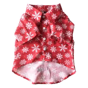Dogobow Aztec Printed Shirt for Dogs and Cats (Red) (Get a Bow Free)