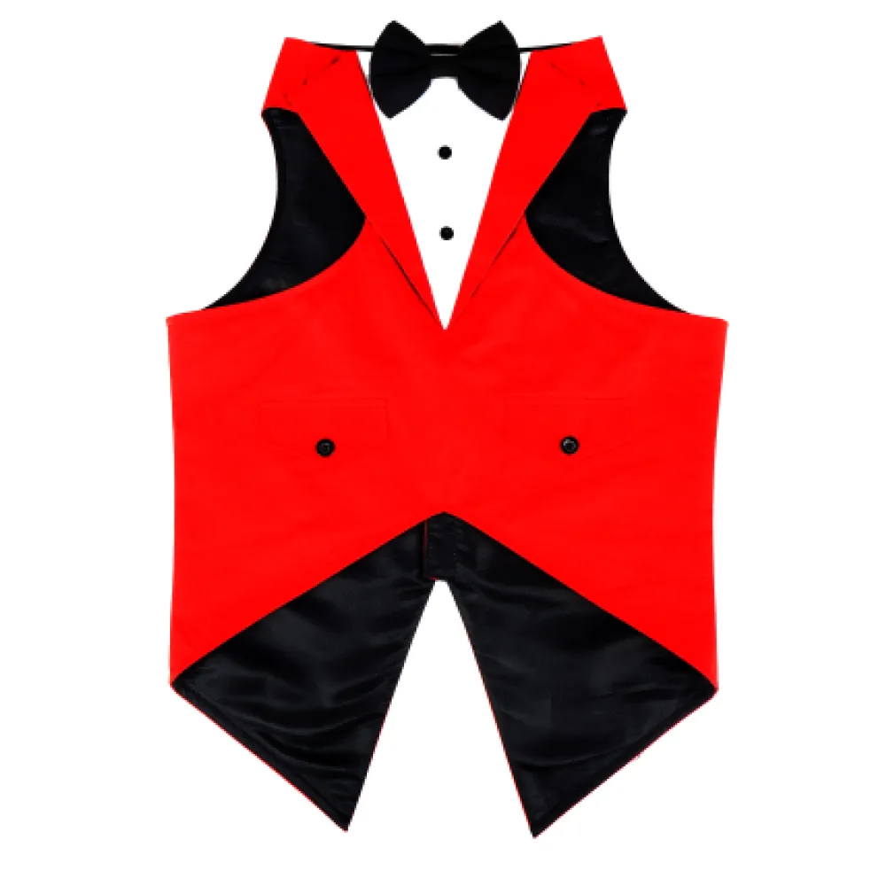 Dogobow Tuxedo for Dogs (Red) (Get a Bow Free)