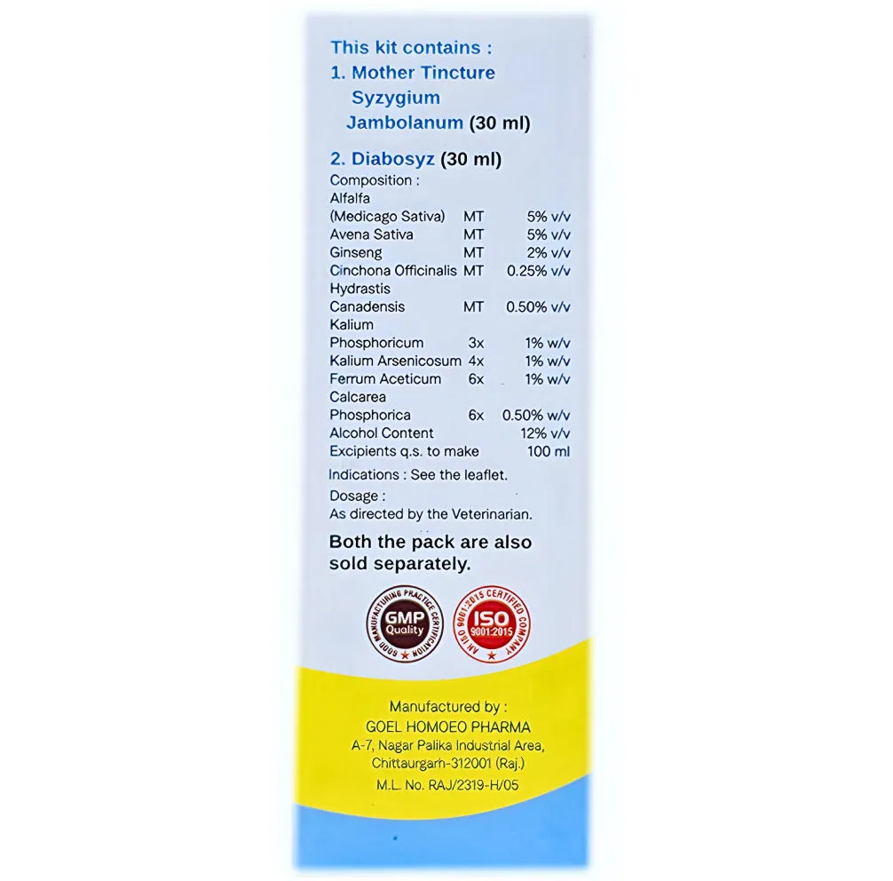 Dr Goel's Diabosyz Jumbo Kit for Dogs and Cats