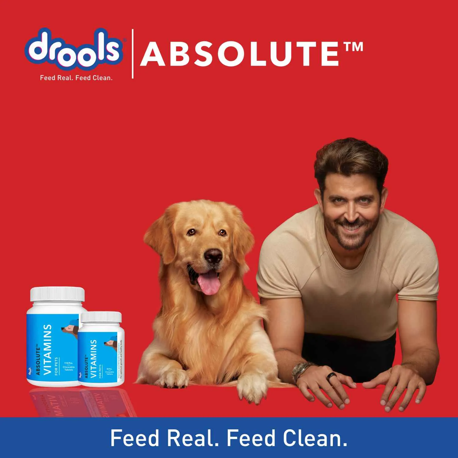 Drools Absolute Vitamin and Absolute Calcium Supplement Tablets for Dogs Combo