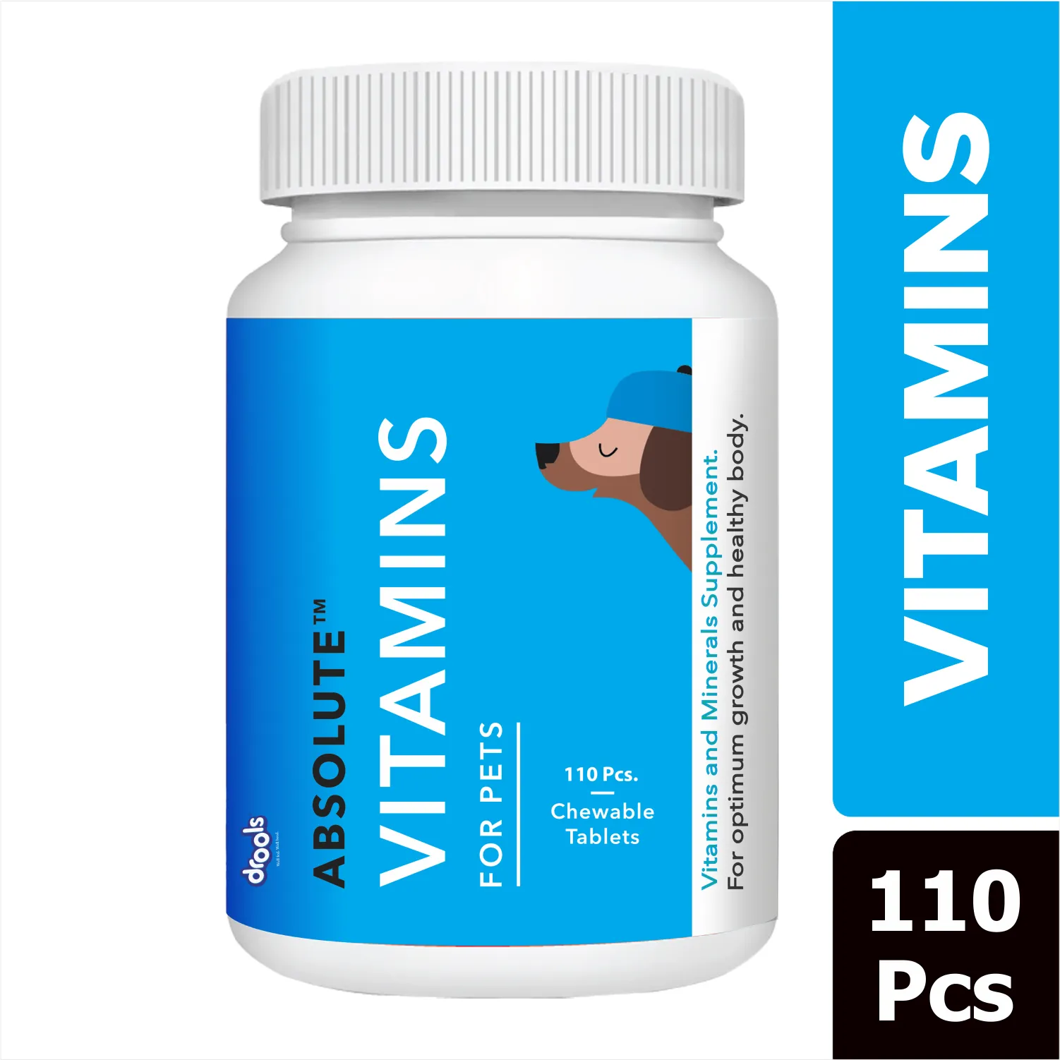 Drools Absolute Vitamin And Skin & Coat Supplement Tablets for Dogs Combo