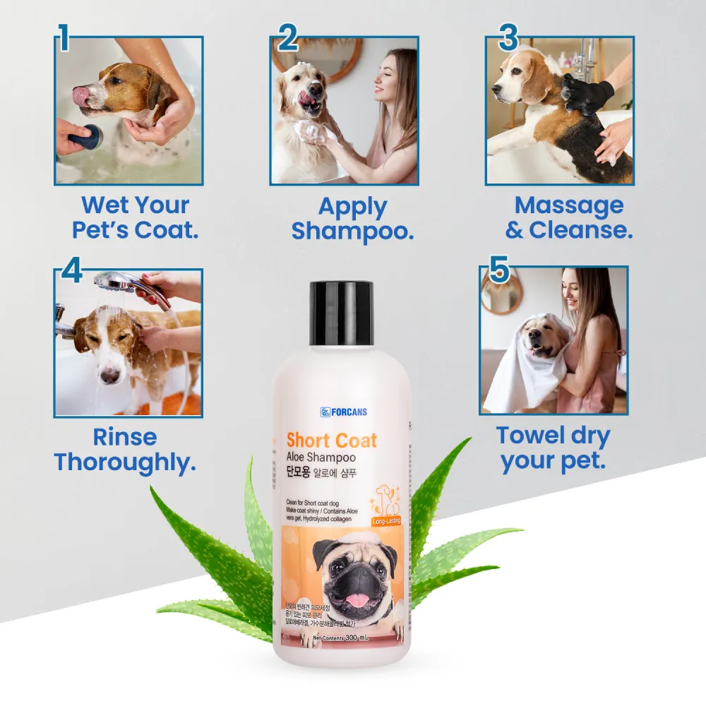 Forcans Aloe Short Coat Shampoo for Dogs