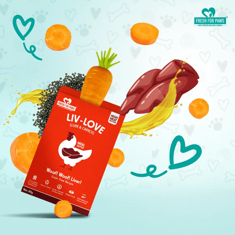 Fresh For Paws Chicken Liver & Carrot Liv Love Supplement for Dogs