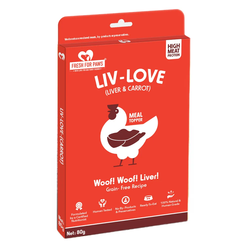 Fresh For Paws Chicken Liver & Carrot Liv Love Supplement for Dogs