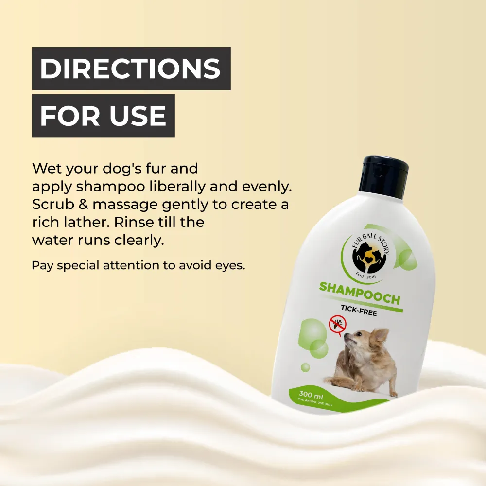FurBall Story Shampooch Tick Free Shampoo for Dogs