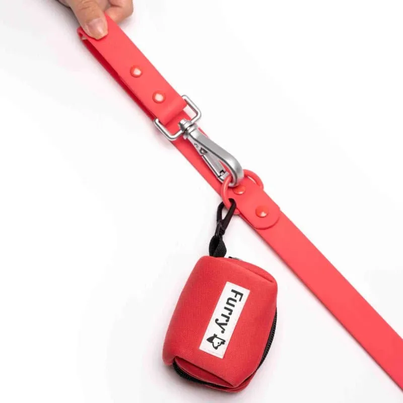 Furry & Co Bold Harness, Collar and Leash for Dogs Combo (Coral Red)