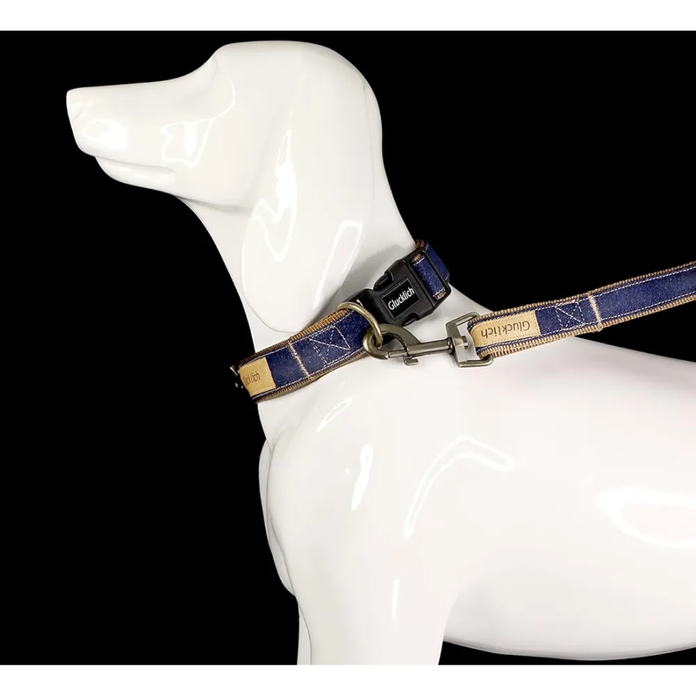 Glucklich Heavy Duty Printed Leash for Dogs (Dark Blue)
