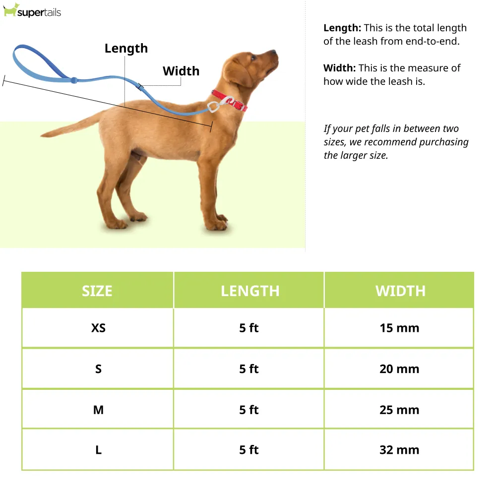 Glucklich Heavy Duty Printed Leash for Dogs (Light Blue)