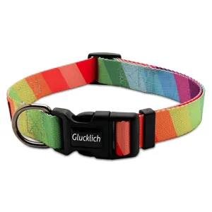 Glucklich Polyester Printed Puppy Collar for Dogs (Rainbow)
