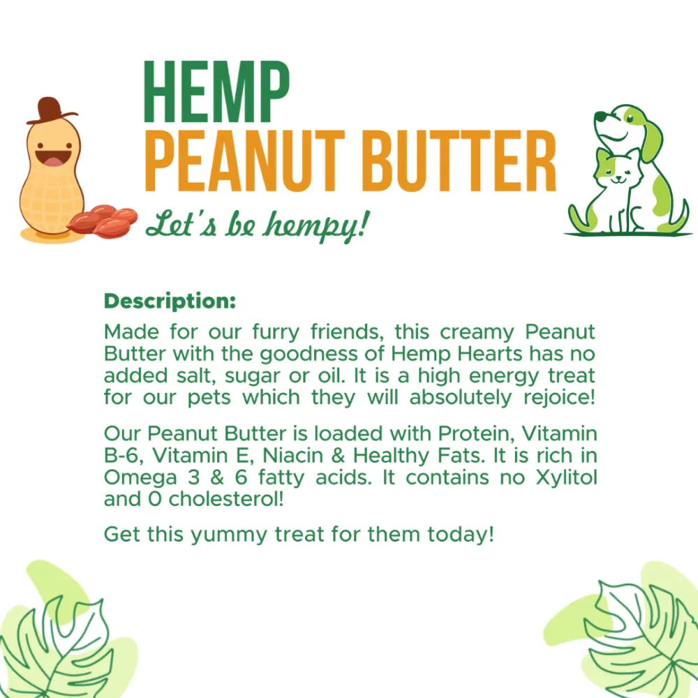 Healing Leaf Hemp Peanut Butter for Dogs and Cats