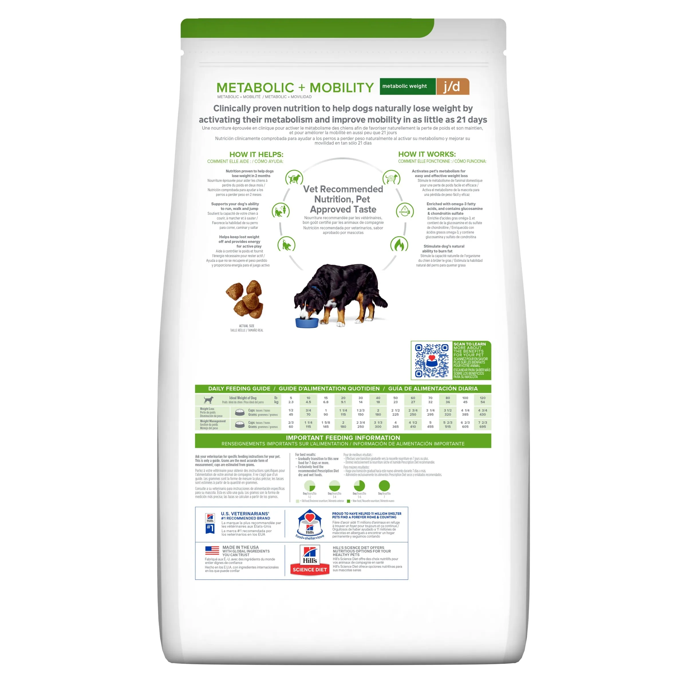 Hills Prescription Diet Dog Metabolic Weight   j/d Mobility Care Dry Food 10.8kg
