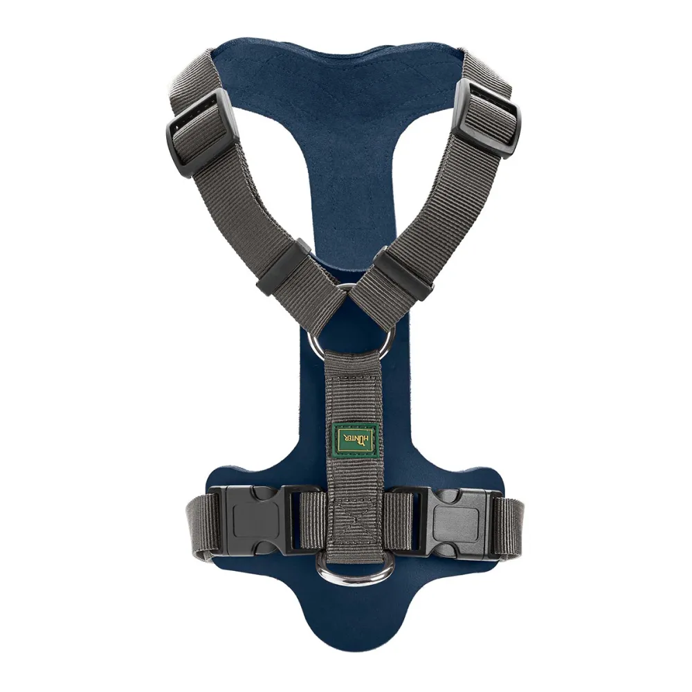 Hunter Aalborg Mixed Adjustable Harness for Dogs (Blue/Grey)