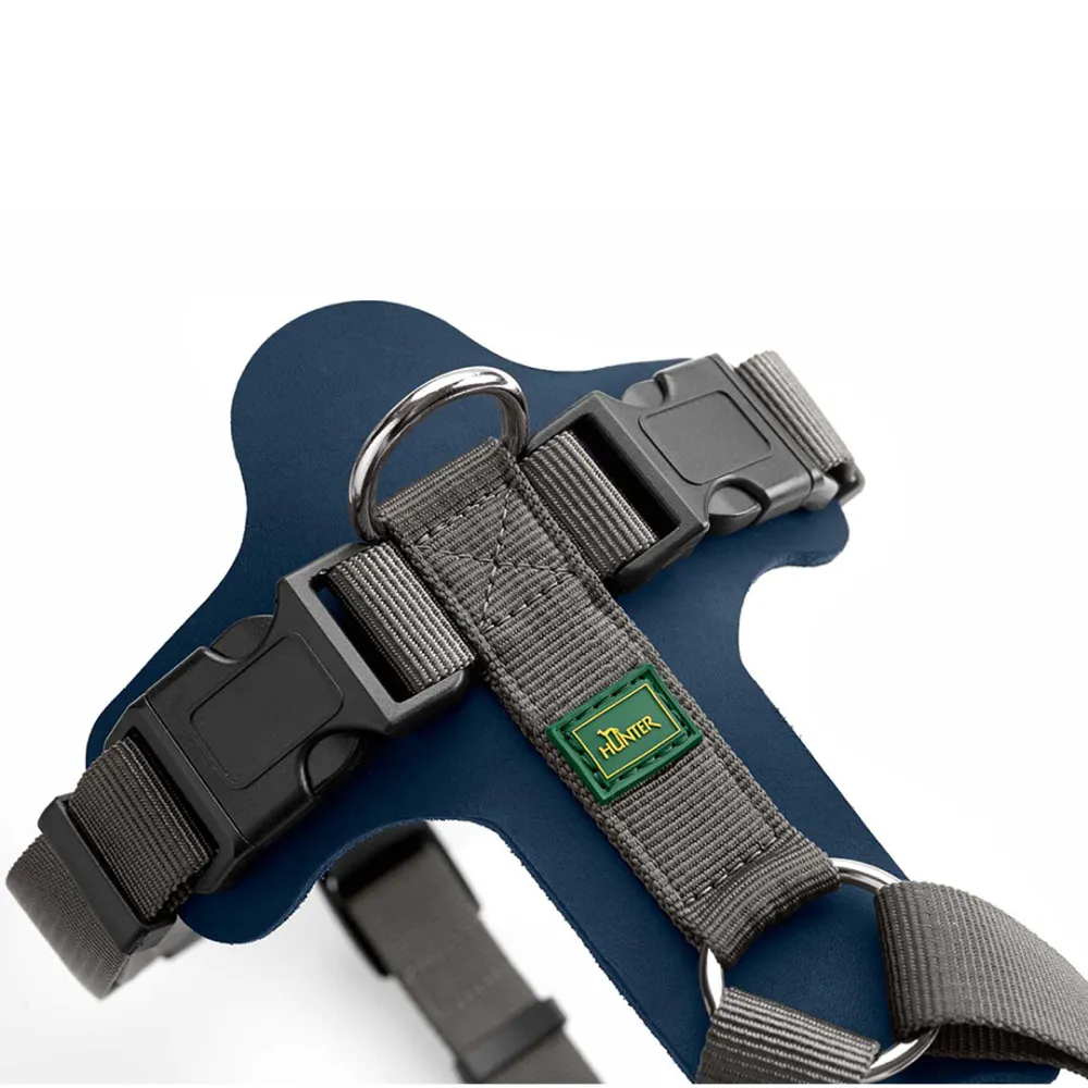 Hunter Aalborg Mixed Adjustable Harness for Dogs (Blue/Grey)