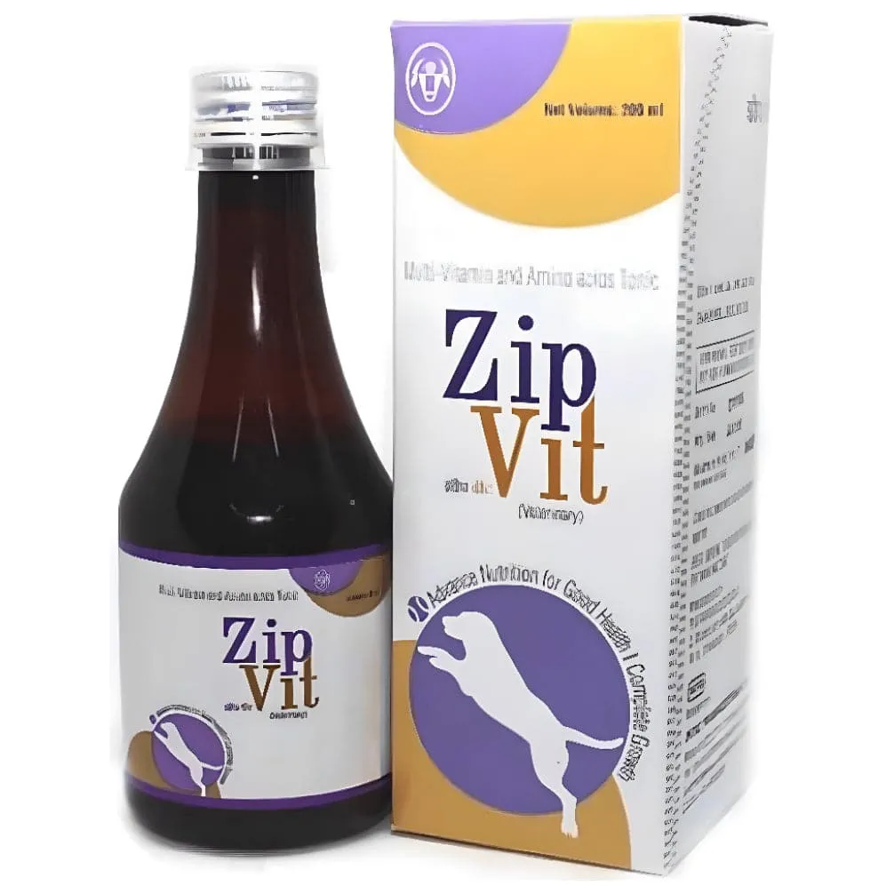 Intas Zipvit Multi Vitamin Supplement for Dogs and Cats  (200ml)