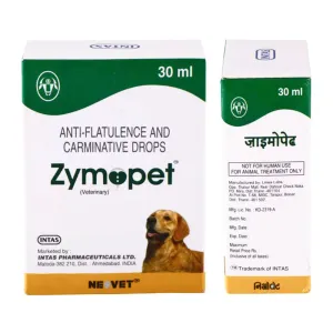 Intas Zymopet Syrup (Antiflatulence & Carminative Drops) for Dogs & Cats (30ml)