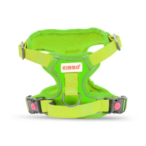 Kibbo Reflective Vest Harness with Dual Lock Buckle for Dogs (Parrot Green)