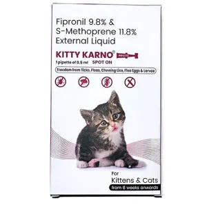 Kitty Karno's Flea and Tick Control for Kittens and Cats (8 weeks onwards) Cat Spot On
