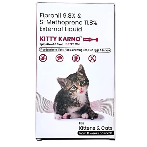 Kitty Karno's Flea and Tick Control for Kittens and Cats (8 weeks onwards) Cat Spot On