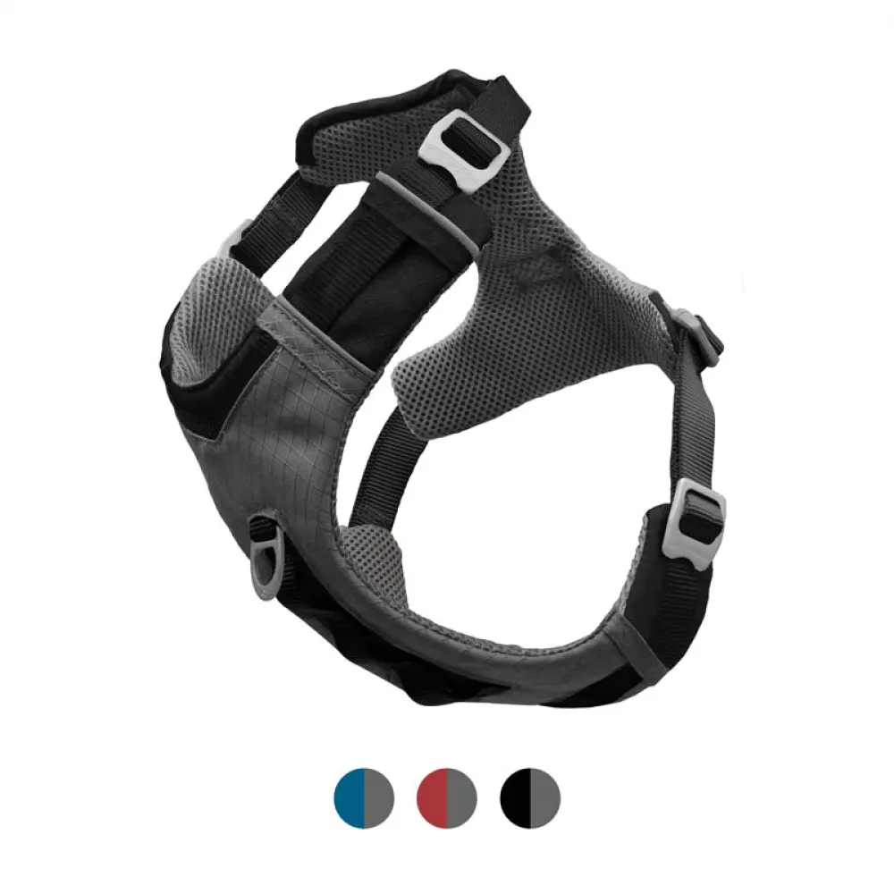 Kurgo Journey Air Harness for Dogs (Black/Gargoyle Grey)