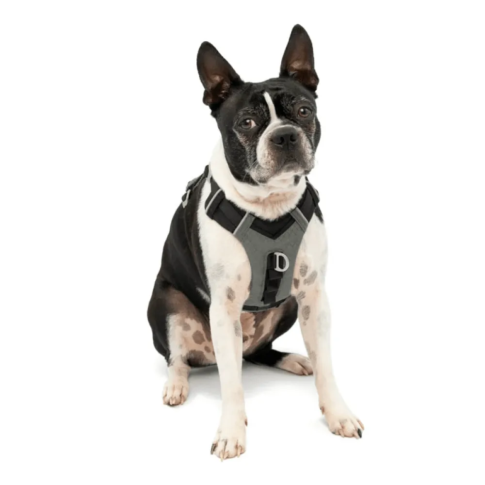 Kurgo Journey Air Harness for Dogs (Black/Gargoyle Grey)