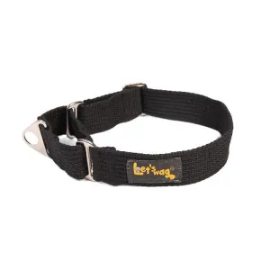 Let's Wag Martingale Collar for Dogs (Black)