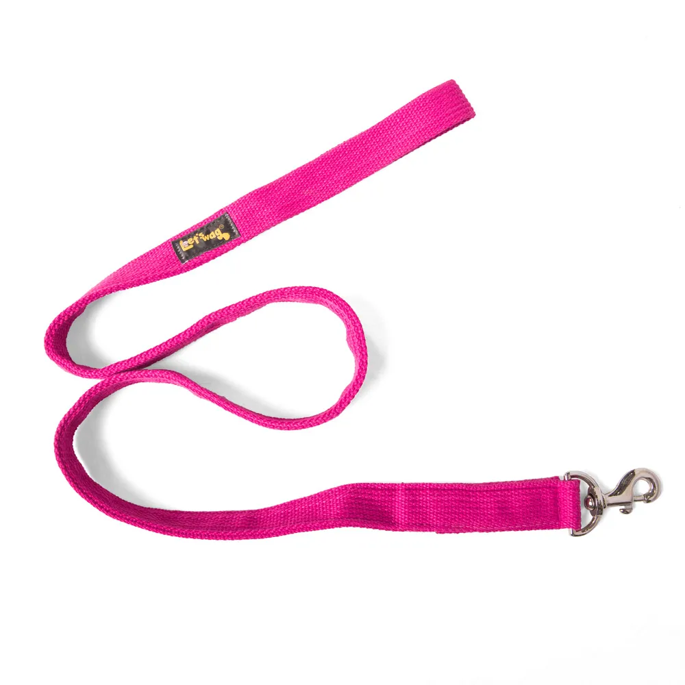 Let's Wag Single Handle Fabric Leash for Dogs (Pink)