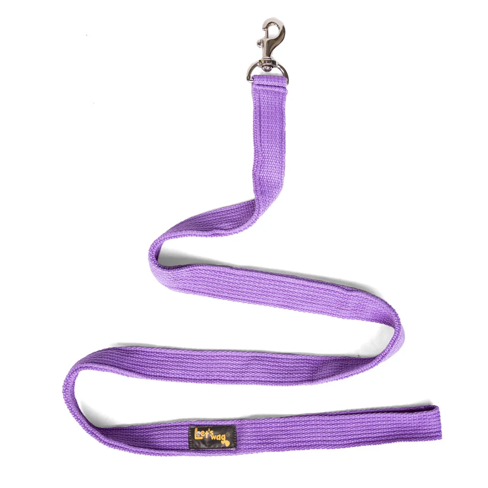 Let's Wag Single Handle Fabric Leash for Dogs (Purple)
