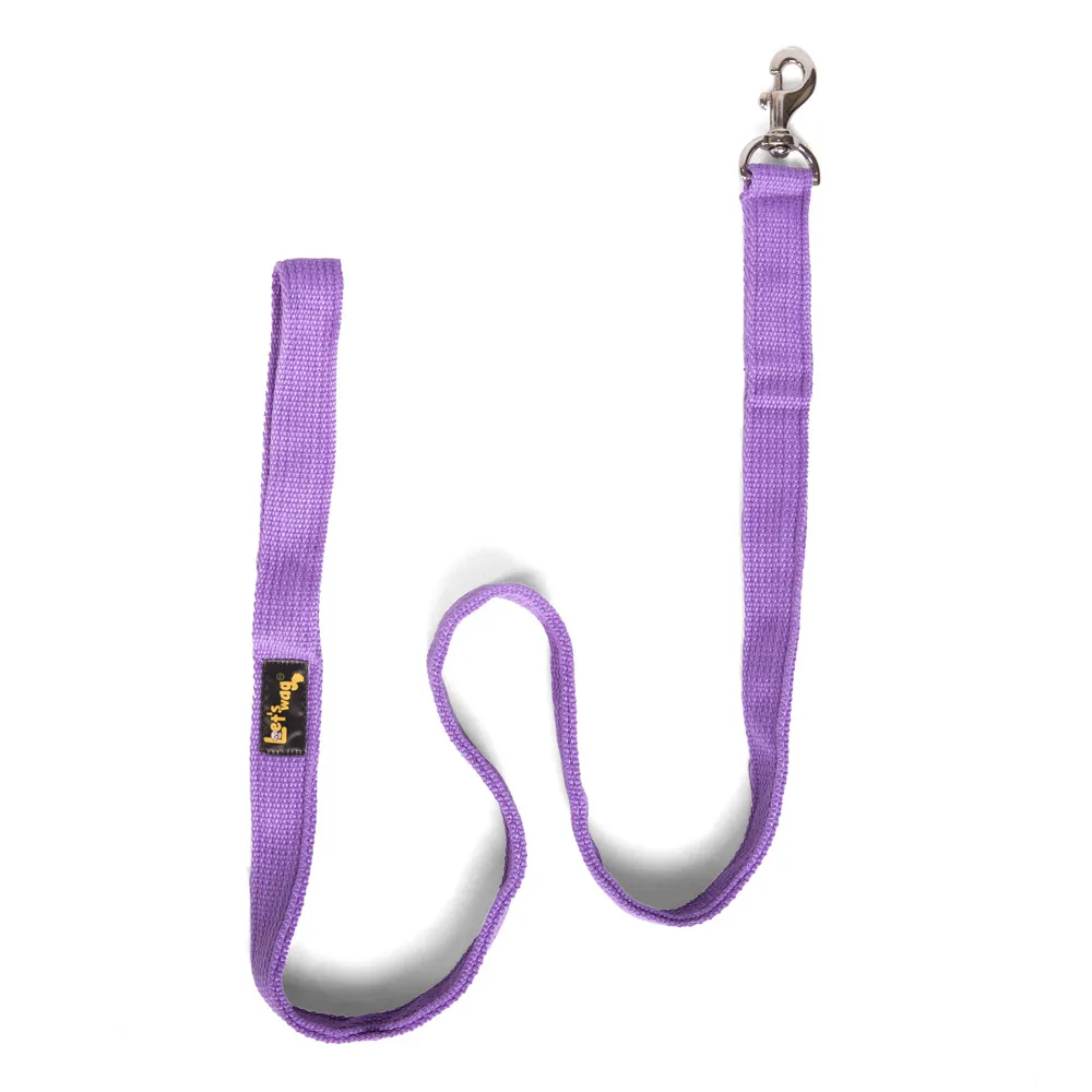 Let's Wag Single Handle Fabric Leash for Dogs (Purple)