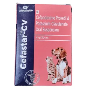 Mankind Cefastar CV DS (Cefpodoxime Proxetil) 30ml for Dogs and Cats