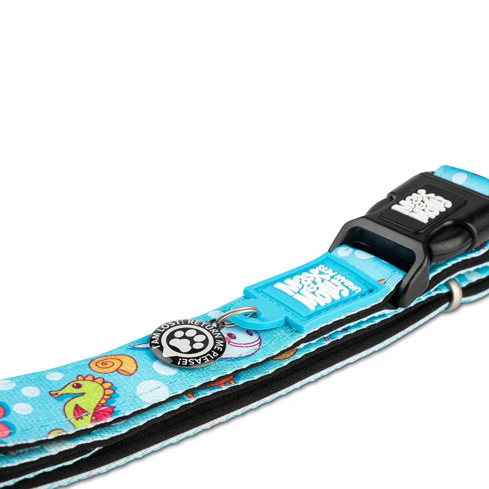 Max and Molly Blue Ocean Smart ID Collar for Dogs (Blue)
