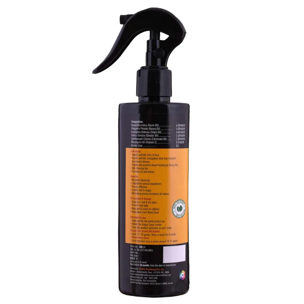 Medfly Healthcare Fortix Tick & Flea Spray for Dogs and Cats