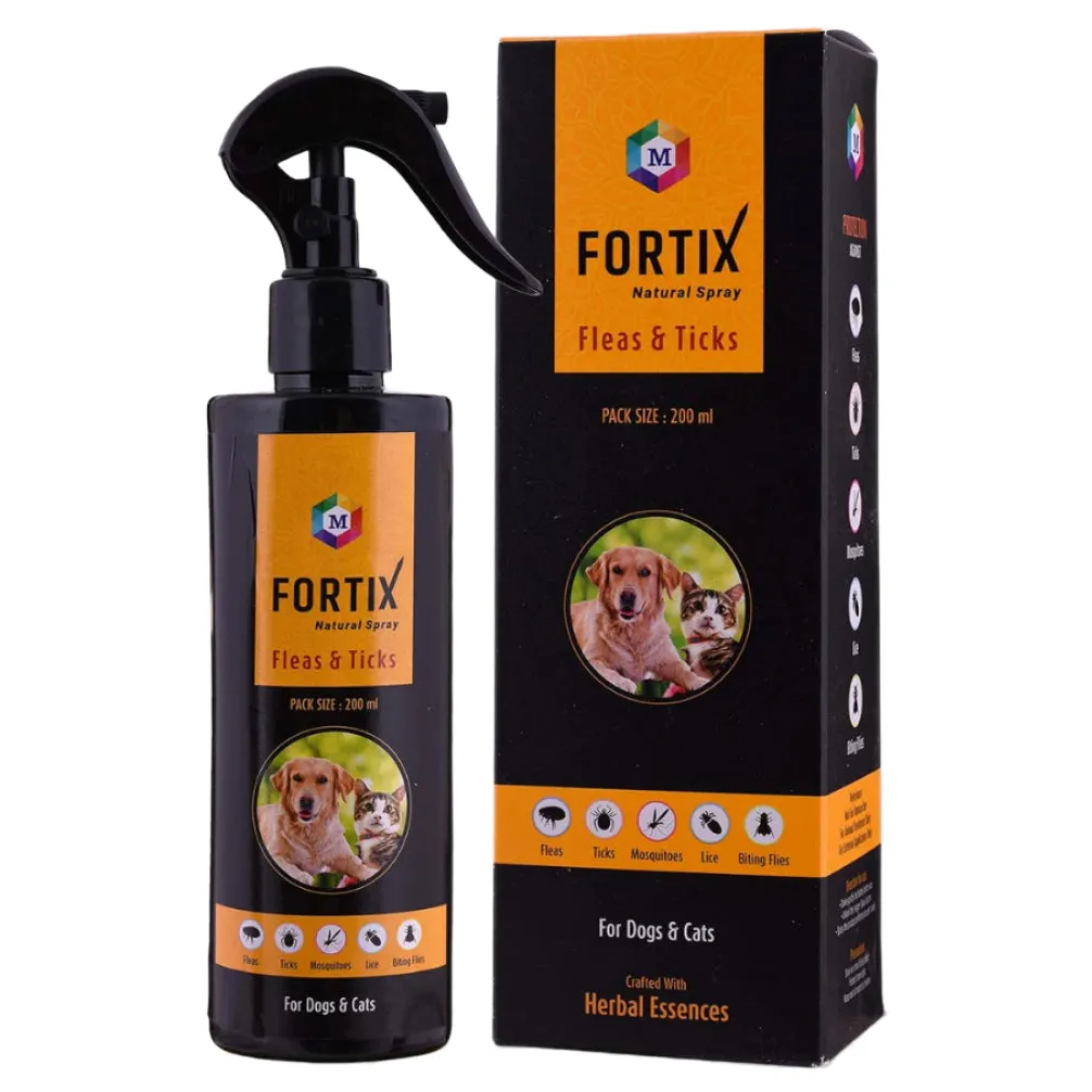Medfly Healthcare Fortix Tick & Flea Spray for Dogs and Cats