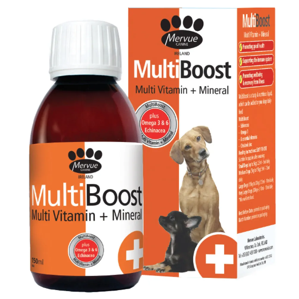 Mervue Multiboost Multivitamin & Mineral Supplements for Dogs (150ml)