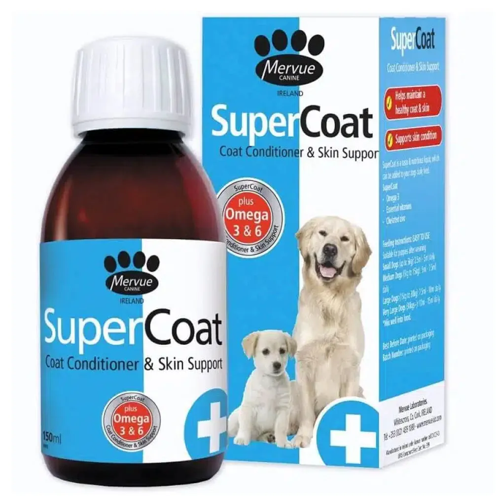Mervue Supercoat Skin & Coat Supplements for Dogs (150ml)
