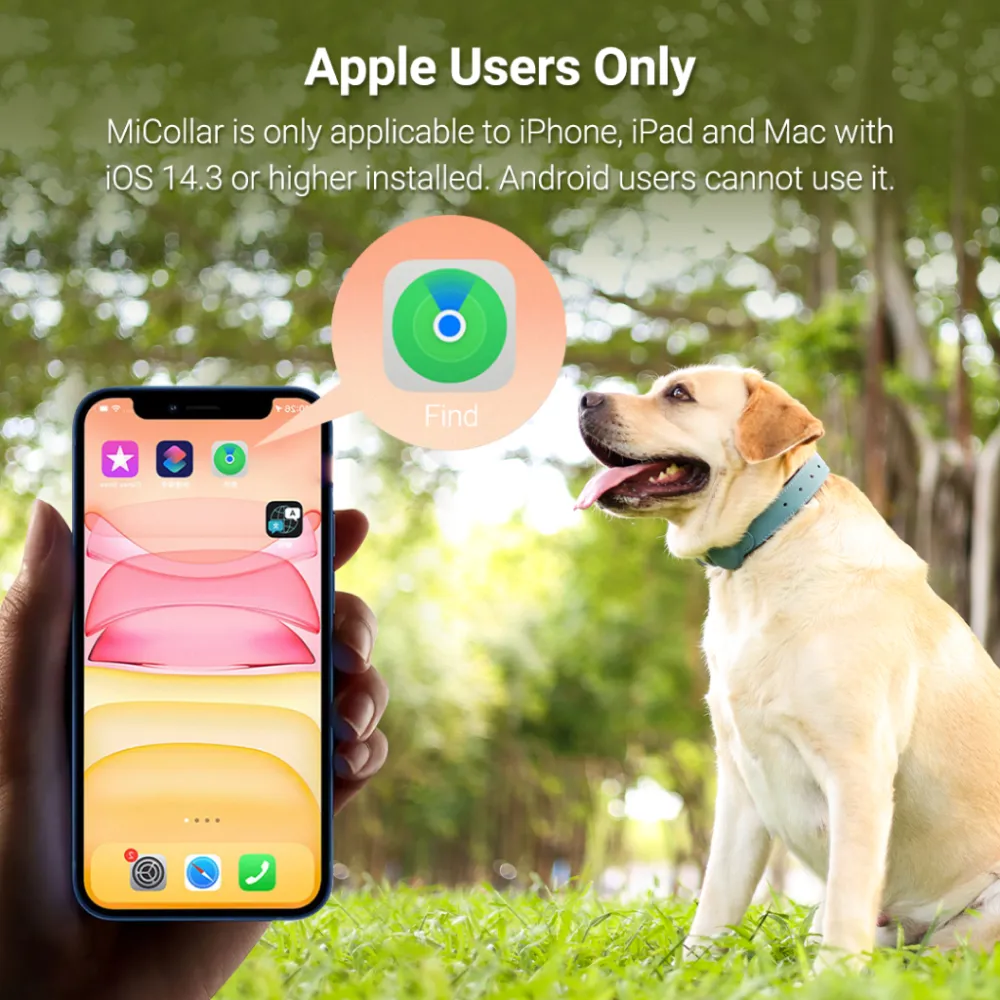 Mitag Anti Loss Device with Keychain for Dogs and Cats (White) | IOS
